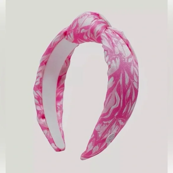 {Lilly Pulitzer} Slim Knotted Headband in Rousseau Pink Tulip To Tango - NWT - Picture 10 of 10